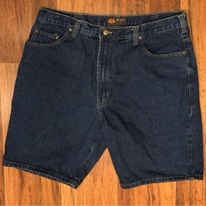 Route 66 Men’s RELAXED Dark Blue Jean Shorts 38